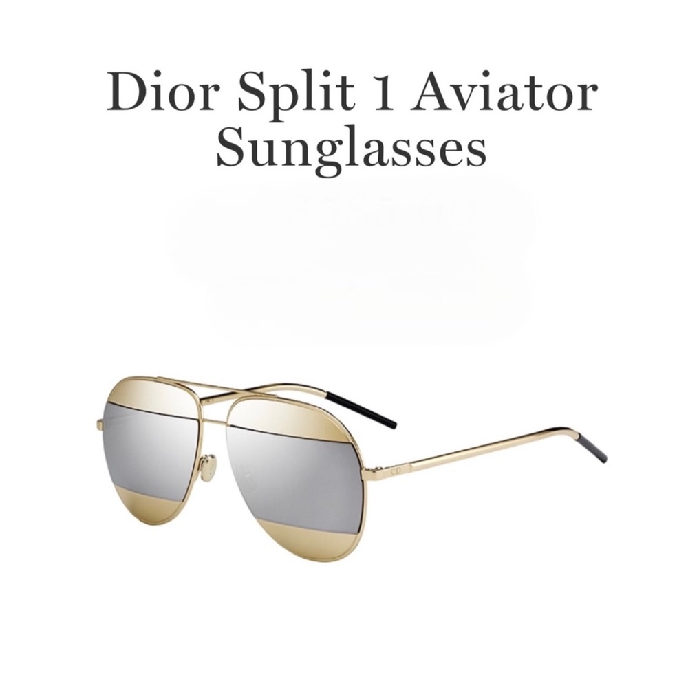 Dior spilt Aciator 1 sunglasses Gold